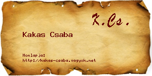 Kakas Csaba névjegykártya